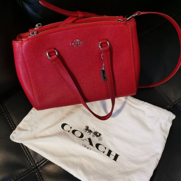 COACH Cross Grain Leather Crossbody Handbag - Picture 3 of 9